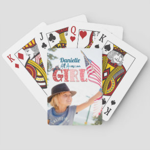 All American Girl Personalised Playing Cards