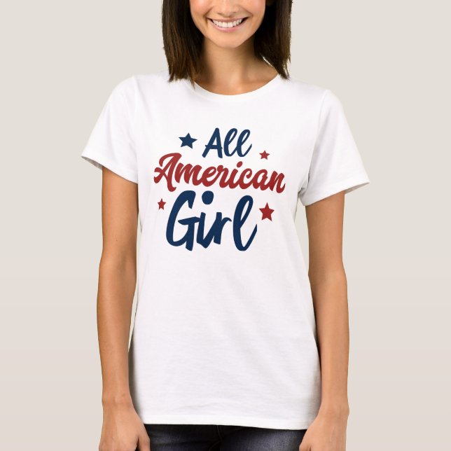 All American Girl Stars T-Shirt (Front)