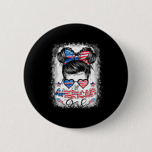 All American Girls 4th Of July Bleached Shirts Dau 6 Cm Round Badge
