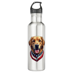 All American Golden Retriever Vintage Tee 4 710 Ml Water Bottle