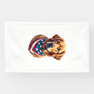 All American Golden Retriever Vintage Tee Banner