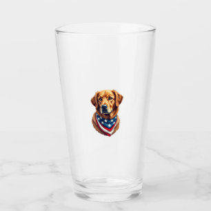 All American Golden Retriever Vintage Tee Glass