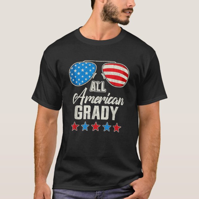 All American Grady 4th Of July Family Matching Sun T-Shirt (Front)