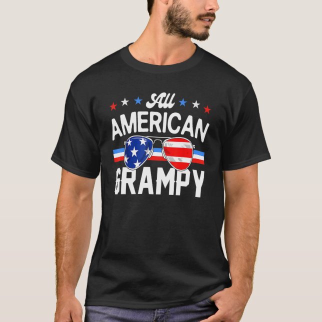 All American Grampy 4th of July Family Matching Su T-Shirt (Front)