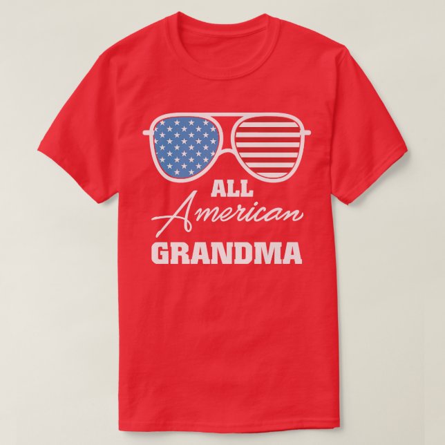 All American Grandma 4th of July Family Matching S T-Shirt (Design Front)
