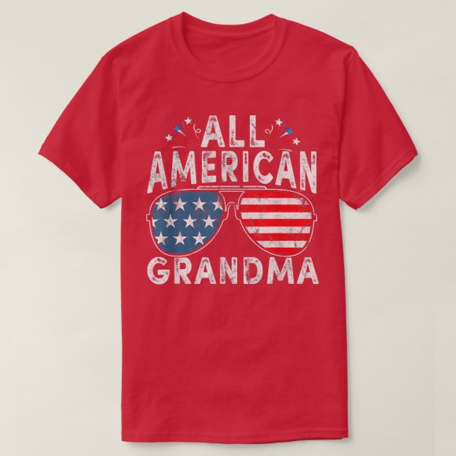 All American Grandma 4th of July Family Matching S T-Shirt (Design Front)