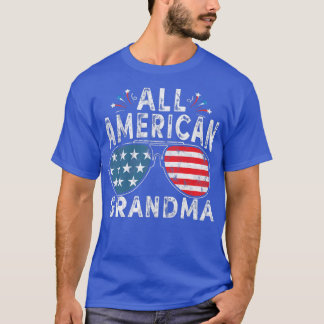 All American Grandma 4th Of July Sunglasses USA Fl T-Shirt