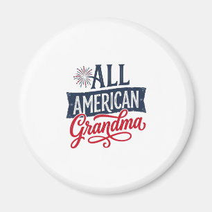 All American Grandma Patriotic Firework Design_1 Magnet
