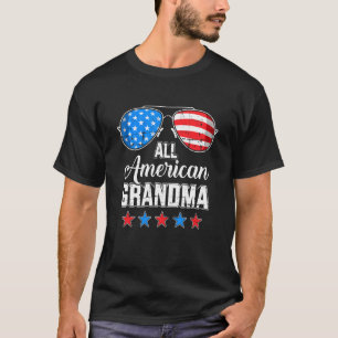 All American Grandma Us Flag For Matching 4th Of J T-Shirt