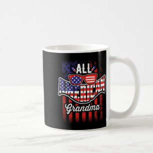 All American Grandma Usa Flag Vintage Funny Comfor Coffee Mug