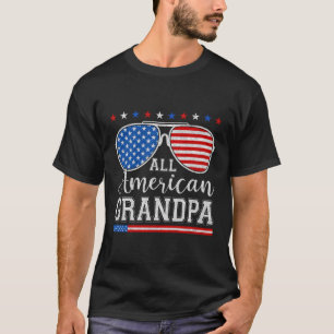 All American Grandpa 4Th Of July Patriotic Sunglas T-Shirt