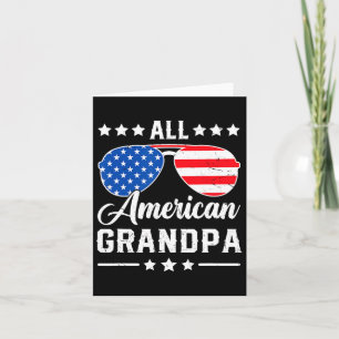 All American Grandpa 4th Of July Patriotic Usa Mat Card