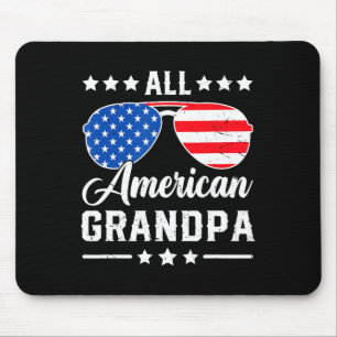 All American Grandpa 4th Of July Patriotic Usa Mat Mouse Mat