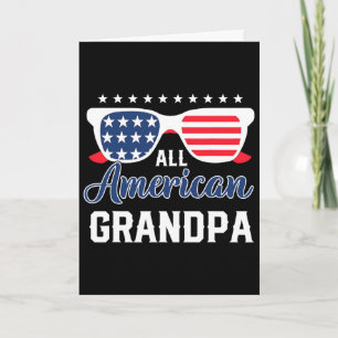 All American Grandpa 4th Of July Usa Sungles Mens Card