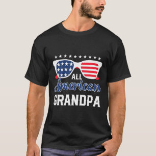 All American Grandpa 4th Of July Usa Sungles Mens T-Shirt