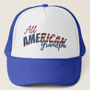 ALL AMERICAN GRANDPA TRUCKER HAT
