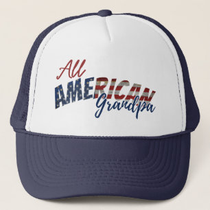 ALL AMERICAN GRANDPA TRUCKER HAT