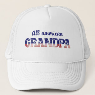 All American Grandpa USA 4th of July Celebration Trucker Hat