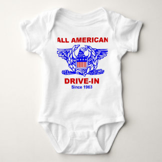 All American HAMBURGER Drive in baby jersey Bodysuit
