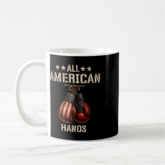 All American Hands Boxing Patriotic Usa Flag Glove Coffee Mug