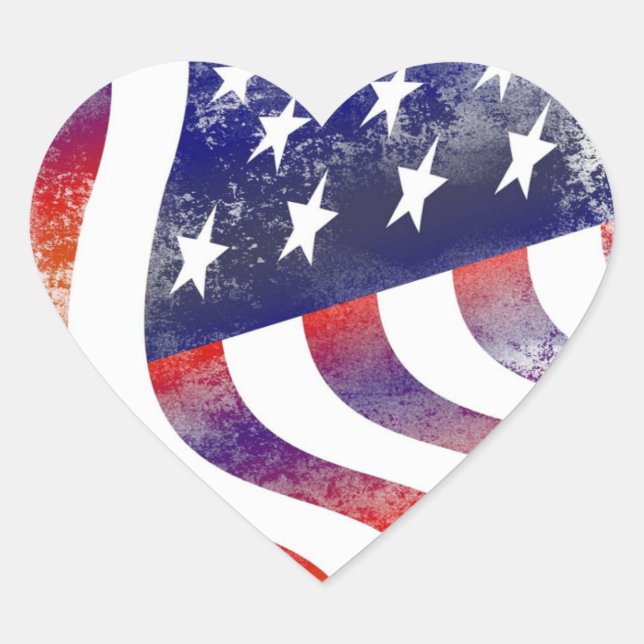 All American Heart Sticker (Front)