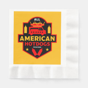 All American Hotdogs Foodies   Napkin
