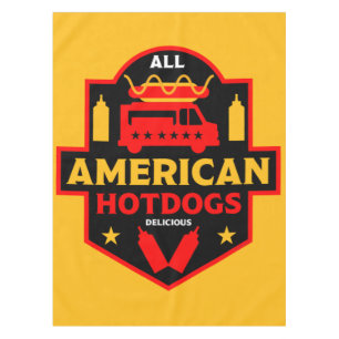 All American Hotdogs Foodies Tablecloth