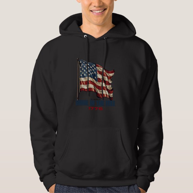 ALL AMERICAN Land of The Free 1776 Hoodie (Front)