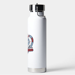 All American Mama Patriotic Flower Shirt Design_1 Water Bottle