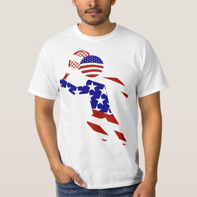 All-American Mens Tennis Player T-Shirt (Front)