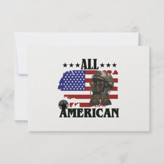 All American Military Boots, 4th Of July Thank You Card