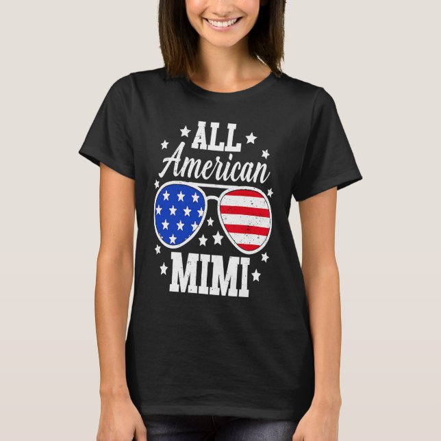 All American Mimi  4th of July Grandma Family Matc T-Shirt (Front)