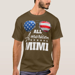 All American Mimi Grandma USA Flag Sunglasses 4th  T-Shirt