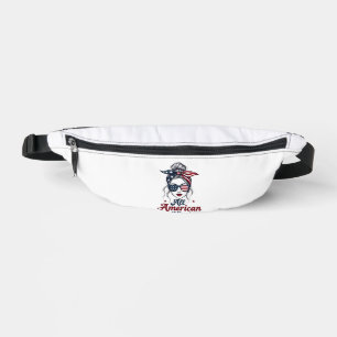 All American Mimi Vintage Patriotic Messy Bun Sung Bum Bags