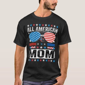 All American Mom Patriotic USA Mama T shirt