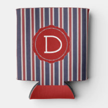 All-American Monogrammed Patriotic Striped Favour