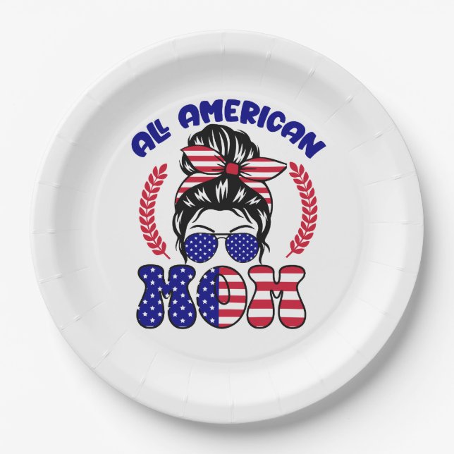 All American Mum-32169 Paper Plate (Front)