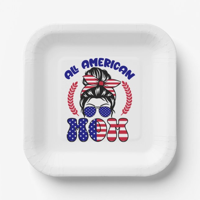 All American Mum-32169 Paper Plate (Front)