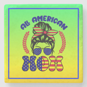 All American Mum-32169 Stone Coaster