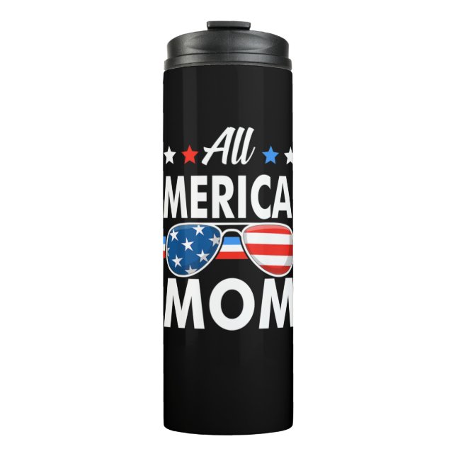 All American Mum 4th of July Family Matching Thermal Tumbler (Front)