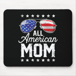 All American Mum 4th Of July Mother's Day Sungles  Mouse Mat