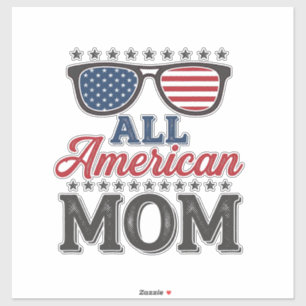 All American Mum Vintage Patriotic Shirt Design_1