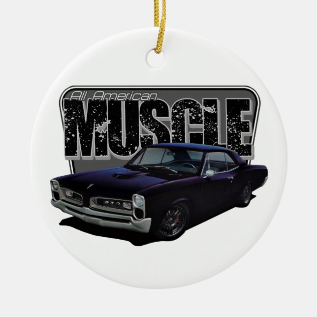 All American Muscle Ceramic Tree Decoration (Front)