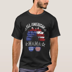 All American Nana 4Th Of July Usa Flag T-Shirt