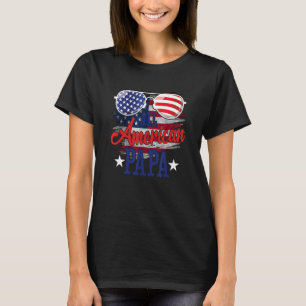All American Papa Sunglasses US Flag 4th of July P T-Shirt