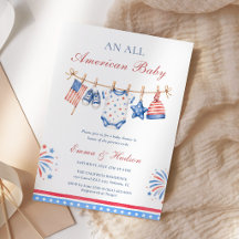 All American Patriotic 4th of July Baby Shower