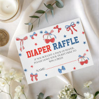 All American Patriotic Diaper Raffle Ticket
