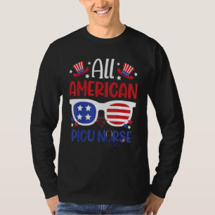 All American Picu Nurse 4th Of July Patriotic Usa T-Shirt