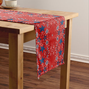 All American Red Bandanna Table Runner