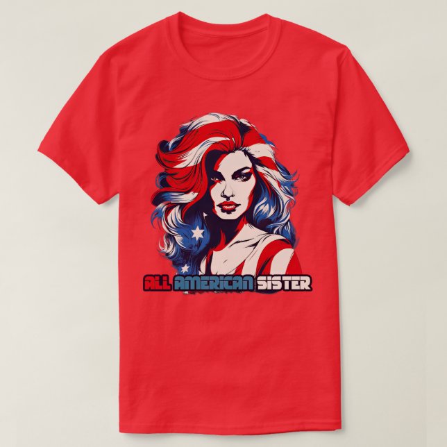 All American Sister T-Shirt (Design Front)